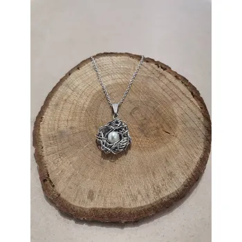 Náhrdelník Řetízek hnízdečko Říční perlička - Melvys 0001190