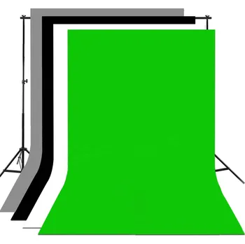 Fotopozadí 4x Fotografické pozadí 1,6x3m - Barva zelená, černá, bílá, šedá