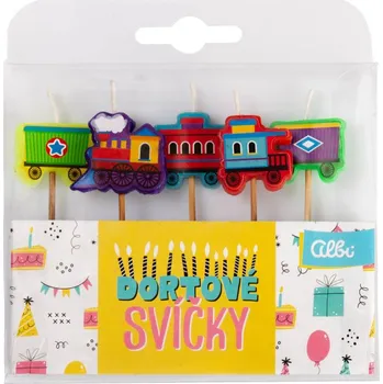 Dortová svíčka Albi Sada dortových svíček - Vláčky 71394