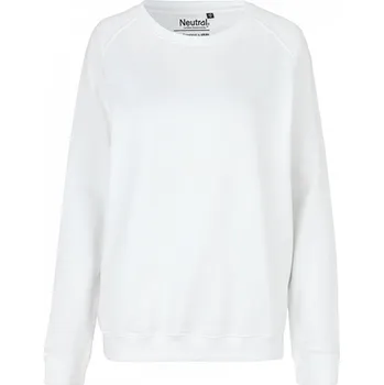 Dámská mikina Dámská organická mikina Neutral bez zipu s elastickými náplety Barva: Bílá, Velikost: L NE83001