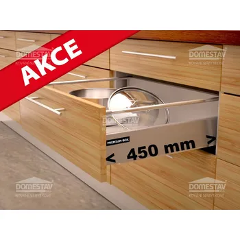 Nábytkové kování Zásuvka PREMIUMBOX 450mm s tlumením, výška 180mm