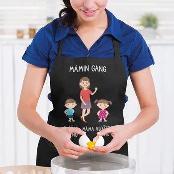 Žertovný předmět Mámin Gang - zástěra - personalizovaný produkt