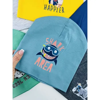 Čepice KAYRA baby Čepice pro miminka- Shark Area, modrá 9-18m.