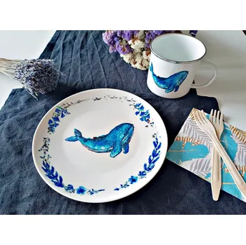 Termoska Talíř Velryba - Art&Deco by TDS 0000254