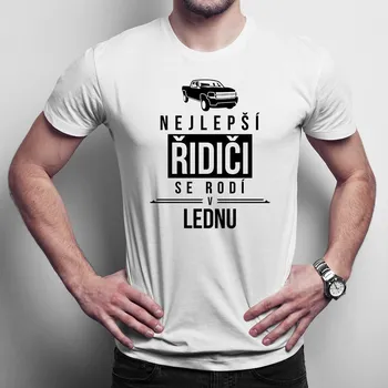 Žertovný předmět Nejlepší řidiči se rodí v lednu - pánské tričko s potiskem