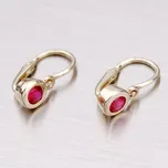 Dětské náušničky žluté zlato 585 zirkon 52DN-1537ZC