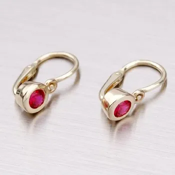 Náušnice Dětské náušničky žluté zlato 585 zirkon 52DN-1537ZC