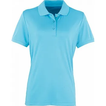 Dámské tričko Premier Workwear Prodloužená dámská polokošile Coolchecker Piqué Barva: modrá tyrkysová, Velikost: M PW616