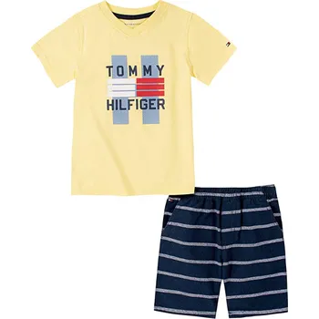 Kojenecká souprava Tommy Hilfiger tričko s kraťasy pro chlapečka 2 Pieces Shorts Set 24 m