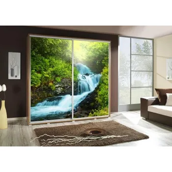 Šatní skříň Skříň PENELOPA 205 vodopád, dekor korpusu bílá