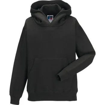 Chlapecká mikina Dětská jednobarevná klokánka Russell s kapucí Barva: Černá, Velikost: 128 (L) Z575NK