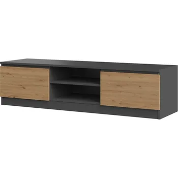 Televizní stolek Nábytek PEGAS s.r.o. TV komoda MALVÍNA 140, Antracit/Dub artisan