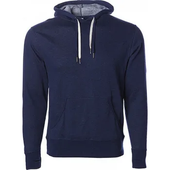 Pánská mikina Independent French Terry unisex mikina s kapucí a dvěma šňůrkami Barva: modrý námořní melír, Velikost: L NP304