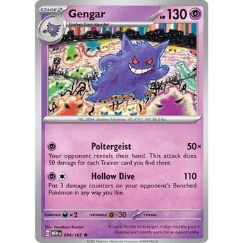 Karetní hra Gengar 094/165 - Scarlet & Violet 151 Typ karty: Holo