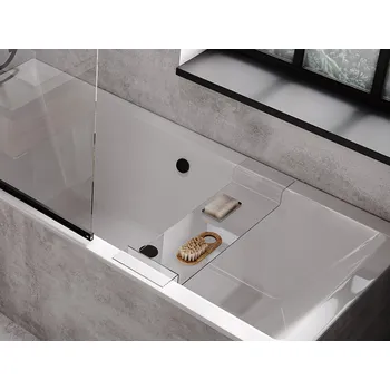 Besco Clear polička na vanu 70 x 20 cm plast průhledná VANPWCL70