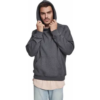 Pánská mikina Teplá pánská mikina klokanka do pasu Urban Classics 380 g/m Barva: šedá uhlová, Velikost: XL