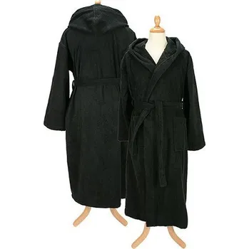Dámské noční prádlo A&R Unisex župan s kapucí z turecké bavlny 400 g/m Barva: Černá, Velikost: 3XL AR026
