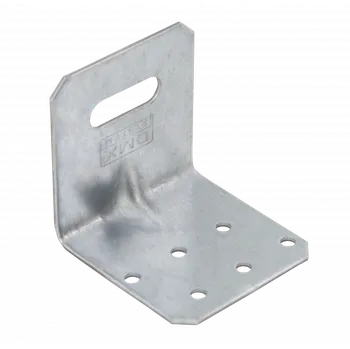 Tesařské kování DOMAX KMRP 2 - úhelník montážní stavitelný s prolisem 80x80x80x2,0 mm