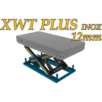 Svářečka GPPH Svařovací stůl XWT PLUS INOX - nerez (12mm) s hydraulickým systémem - 1500x1480mm - díry 16mm, spon 50x50mm