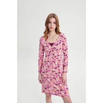 Dámská noční košile Vamp - Noční košile s dlouhým rukávem 19004 - Vamp rose nude XXL