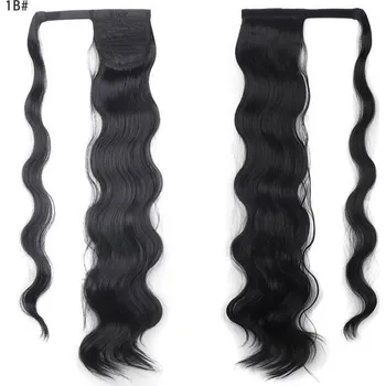 Příčesek Dlouhý vlnitý umělý culík | 60 cm - 1B