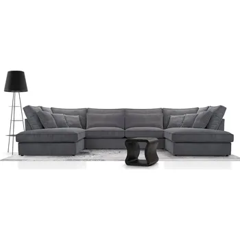 Sedací souprava Rohová sedačka CORINA U tmavě šedá