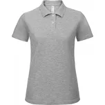 B&C Základní dámská piké polokošile BC 180 g/m Barva: šedá melír, Velikost: M BCPWI11