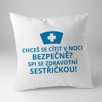 Žertovný předmět Spi se zdravotní sestřičkou! - polštář