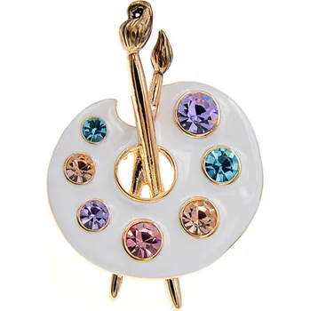 Souprava šperků B-TOP Luxusní brož PALETA - zlatá