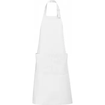 Kuchyňská zástěra Sol's Dlouhá zástěra Gala se dvěmi kapsami Barva: Bílá, Velikost: 75 x 90 cm L990