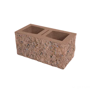 DITON Okrasné tvárnice Velikost: 39,5 × 19,5 × 19, Varianta: Okrasná tvárnice rohová C cihlová, Povrch: standard, štípaný