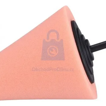 Brusný kotouč Kužel leštící pěnový, EXTOL PREMIUM T40, víceúčelový, 80 mm, upínání 6 mm, oranžový, balení 1 ks