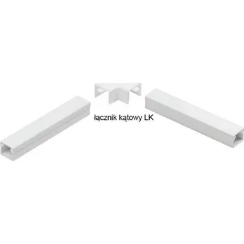 Nábytkové kování STASIŃSKI SP. Z O.O. Šroubení pro elektroinstalační trubky, úhlový konektor BÍLÝ LK 20x14 (1 kus)