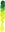 ISO Ombre syntetický copánek, zelený neon