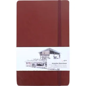 Etchr Lab Skicák Etchr Accordion Sketchbook hot press (220g/m2, 15 listů) 13x21cm