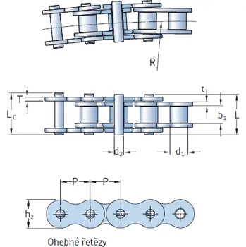 Řetěz na kolo PHC 10B-1SBX10FT SKF Válečkový řetěz ohebný