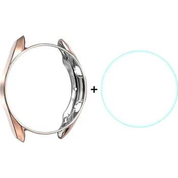 Příslušenství k chytrým hodinkám ENKAY 32381 ENKAY Obal s tvrzeným sklem pro Samsung Galaxy Watch 3 41mm růžovozlatých
