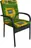 LKV Lomnice Basic podsedák na zahradní židli 50 x 110 cm, zelený ornament