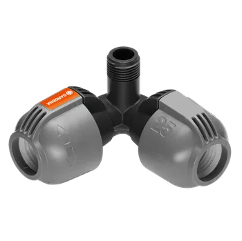 GARDENA L-kus 25 mm x vnější závit 1/2", rohová přípojka zadešťovače