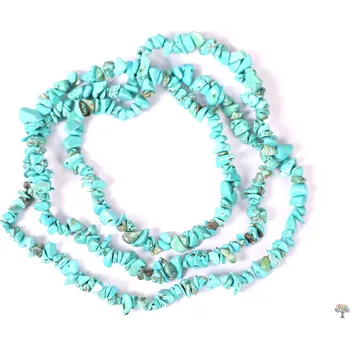 Náhrdelník Magieprirody.cz Náhrdelník sekaný dlouhý - Tyrkenit Howlit - tromlovaný#49