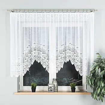 Záclona My Best Home Nadia oblouková krátká záclona bílá