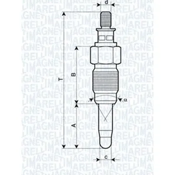 Zapalovací a žhavicí svíčka Žhavící svíčka MAGNETI MARELLI 062900056304