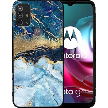 Pouzdro na tablet VSECHNONAMOBIL 41540 MY ART Silikonový obal Motorola Moto G10/G20/G30 BLUE MARBLE (141)
