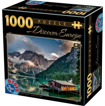 Puzzle D-TOYS Puzzle Jezero Braies, Jižní Tyrolsko 1000 dílků
