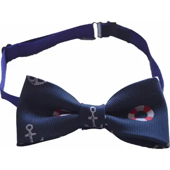 HEDVA ČESKÝ BROKÁT Motýlek PESh 710 dětský námořnický kruhy/kotvy