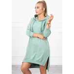 Glara Jednobarevné mikinové šaty s kapsami 618040