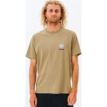 Pánské tričko Tričko Rip Curl SWC PSYCH STACK TEE Washed Moss velikost M