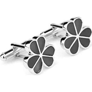 Manžetový knoflíček Manžetové knoflíčky Irish trojlístek, St. Patrick Day Černá