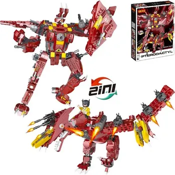 ostatní stavebnice COGO stavebnice Mecha Dino - Transformers Pterodaktyl 2v1 kompatibilní 585 dílů