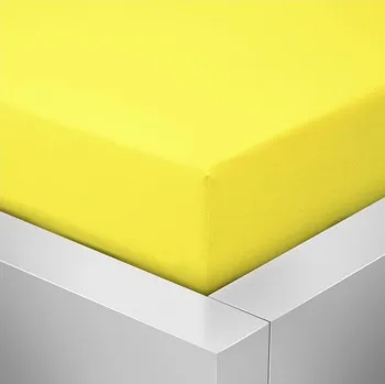 Prostěradlo Jersey žluté prostěradlo David dvoulůžko 160x200 cm Barva: Žlutá, rozměr: 160x200cm